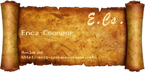 Encz Csongor névjegykártya