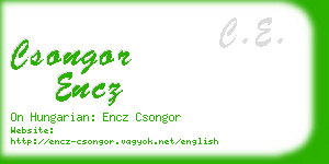 csongor encz business card